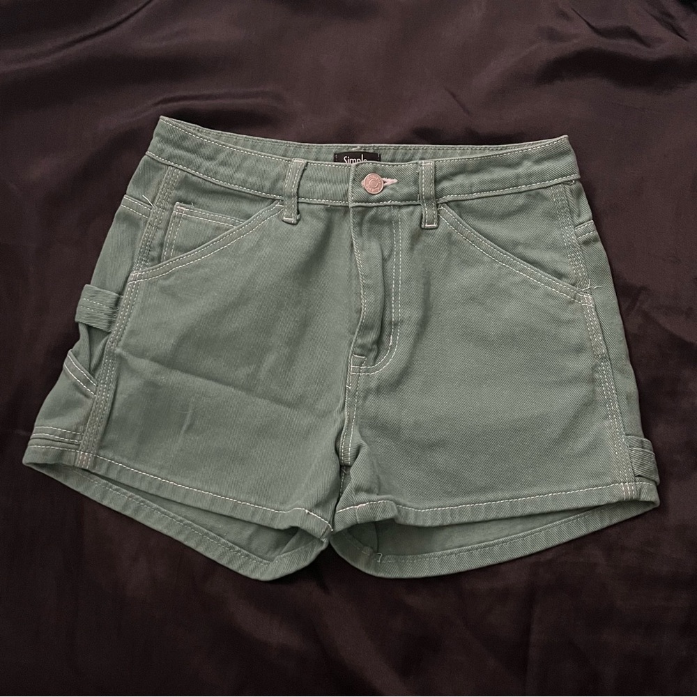 Green Simple Society jeans cargo shorts